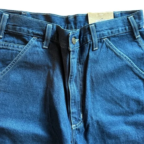 NWT Carhartt Men's Loose Fit Dungaree Work Blue Jeans B13-Size 34x34 - Picture 5 of 7